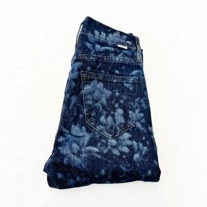 Mother The Dazzler Hover Depth of Field Patterned Dark Wash Denim Jeans Size 25